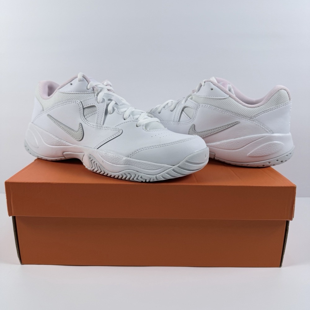 Nike Women Court Lite 2 Tennis Pickleball Shoes S.9 White Pink AR8838-104 New